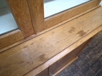 Antique Victorian Oak 2 Door Cabinet Bookcase