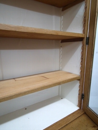 Antique Victorian Oak 2 Door Cabinet Bookcase