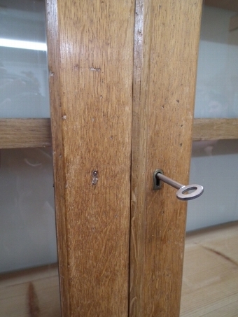 Antique Victorian Oak 2 Door Cabinet Bookcase