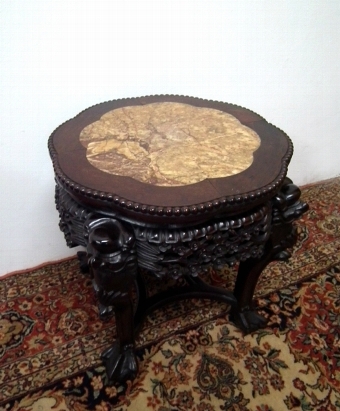 Carved Hardwood Stand