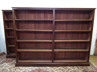 Pair of Mahogany Open Bookcases