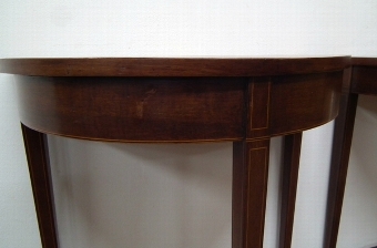 Antique Pair of Edwardian Inlaid Side Tables
