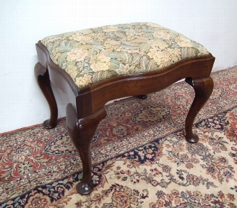 George III Style Mahogany Serpentine Stool