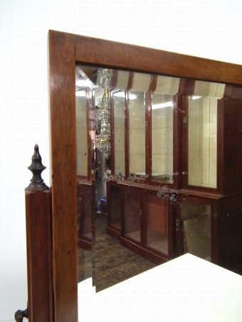 Antique George III Style Inlaid Mahogany Dressing Mirror