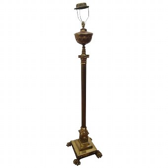 Victorian Brass Converted Lamp