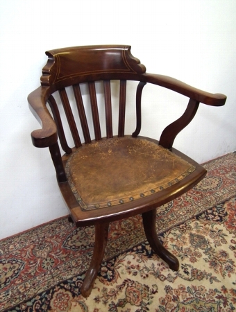 Victorian Inlaid Swivel Desk Chair