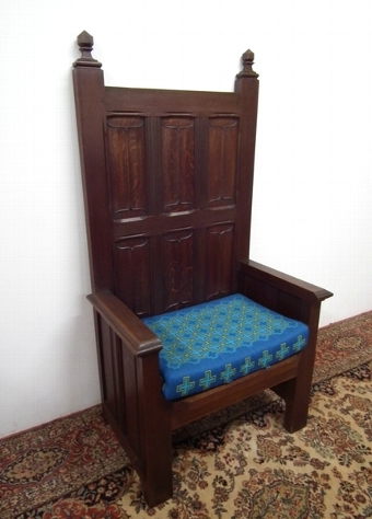 Carved Oak Bishops Chair