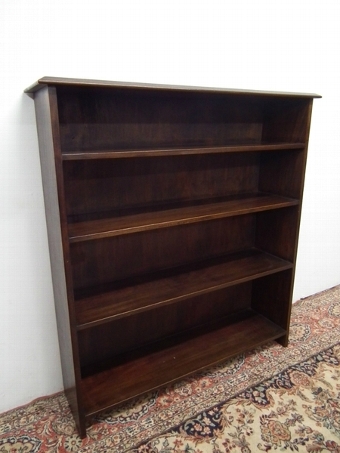 Edwardian Stained Mahogany Open Bookcase