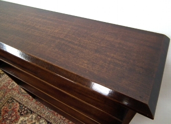 Antique Edwardian Stained Mahogany Open Bookcase