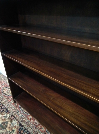 Antique Edwardian Stained Mahogany Open Bookcase