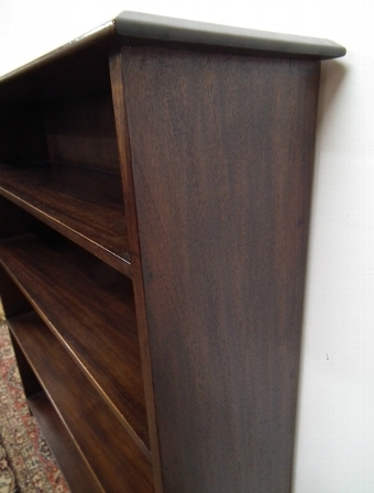 Antique Edwardian Stained Mahogany Open Bookcase