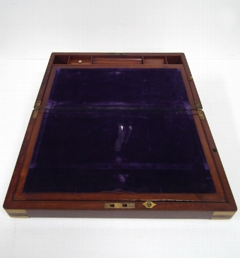 William IV Mahogany Brass Bound Writing Slope