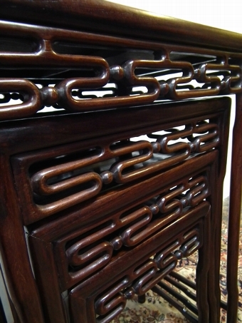 Antique Nest of 4 Chinese Rosewood Tables