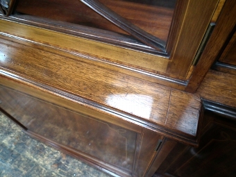 Antique George III Style Mahogany 3 Door Cabinet Bookcase