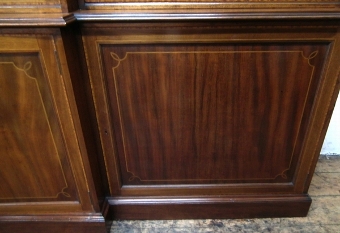 Antique George III Style Mahogany 3 Door Cabinet Bookcase