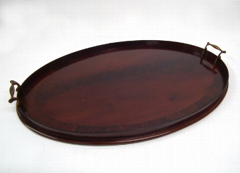 Sheraton Style Mahogany Oval Tray