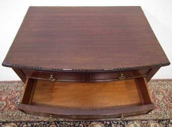 Antique Mahogany Bow Fronted Side Table