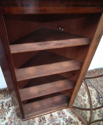 Antique :SALE: George IV Mahogany Inlaid Corner Cupboard
