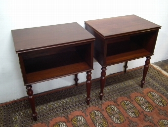 Pair of Georgian Style Open Bedside Lockers