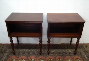 Antique Pair of Georgian Style Open Bedside Lockers
