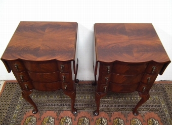Antique Pair of Queen Anne Style Bedside Lockers