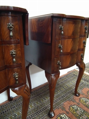 Antique Pair of Queen Anne Style Bedside Lockers