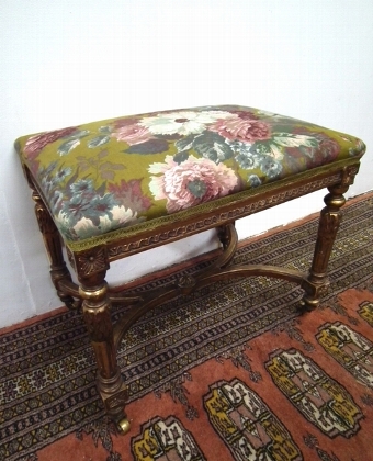 Rococo French Style Gilded Stool