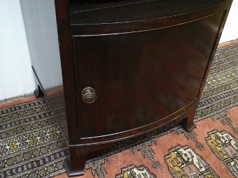 Antique Mahogany Bow Front Locker