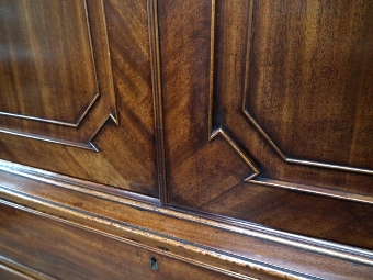 Antique George III Mahogany Linen Press