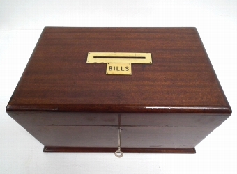Antique Large Bill Box
