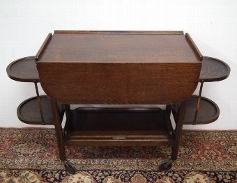Antique Oak Tea Trolley/Cake Stand