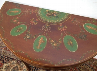 Antique George III Painted Foldover Tea Table