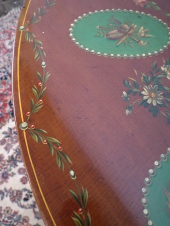 Antique George III Painted Foldover Tea Table
