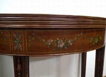 Antique George III Painted Foldover Tea Table