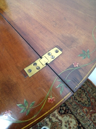 Antique George III Painted Foldover Tea Table