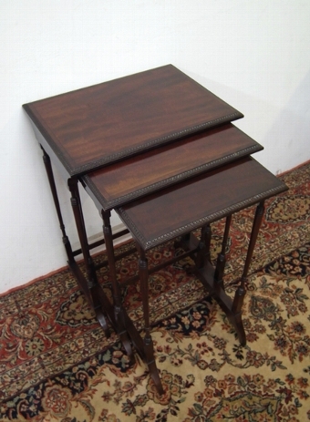 Nest of 3 Small Mahogany Occasional Tables