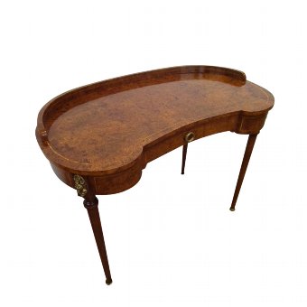 Kidney Shaped Burr Elm Desk/Side Table