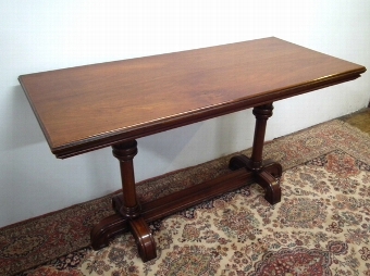 Victorian Walnut Library Table