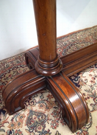 Antique Victorian Walnut Library Table