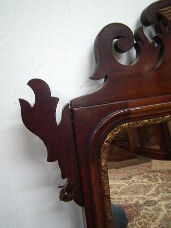 Antique George III Style Mahogany Wall Mirror