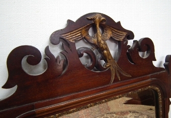Antique George III Style Mahogany Wall Mirror