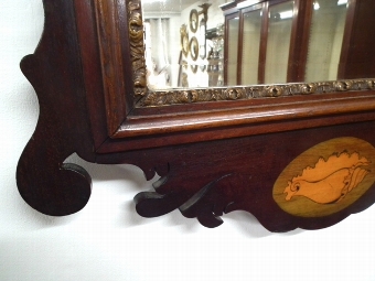 Antique George III Style Mahogany Wall Mirror