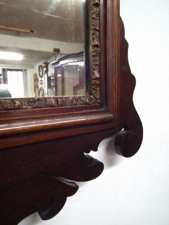 Antique George III Style Mahogany Wall Mirror