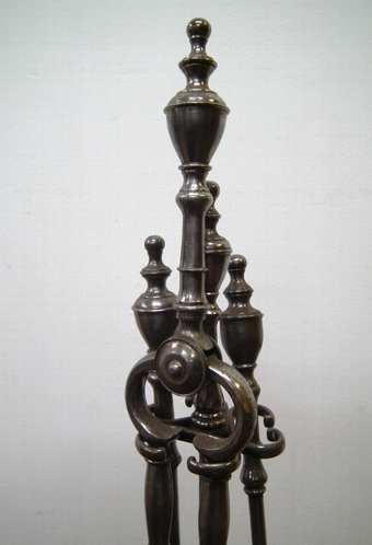 Antique William IV Set of Fire Side Tools