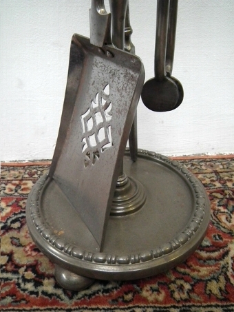 Antique William IV Set of Fire Side Tools
