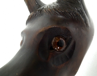 Antique Victorian Hand Carved Horse Head