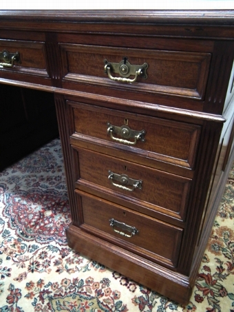 Antique Late Victorian Mahogany Partners Desk