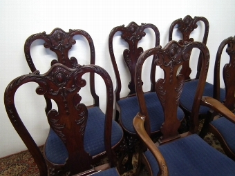 Antique Set of 6 George II Style Mahogany Chairs