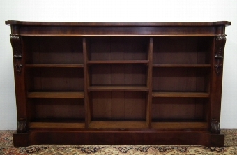 Mid Victorian Mahogany Open Bookcase