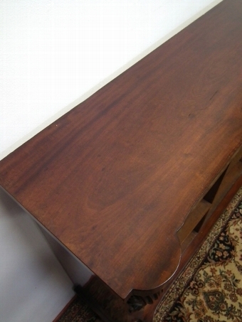 Antique Mid Victorian Mahogany Open Bookcase